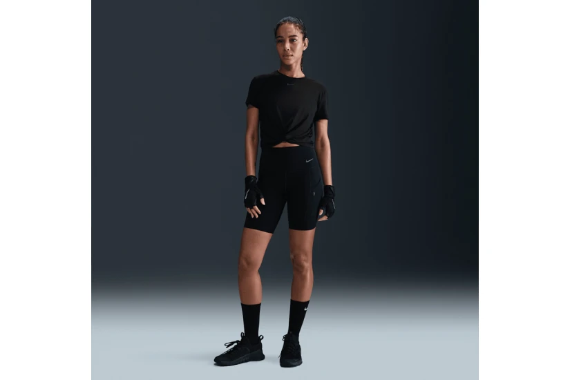Nike One Classic Twist Γυναικείο Κοντομάνικο T-Shirt Μαύρο