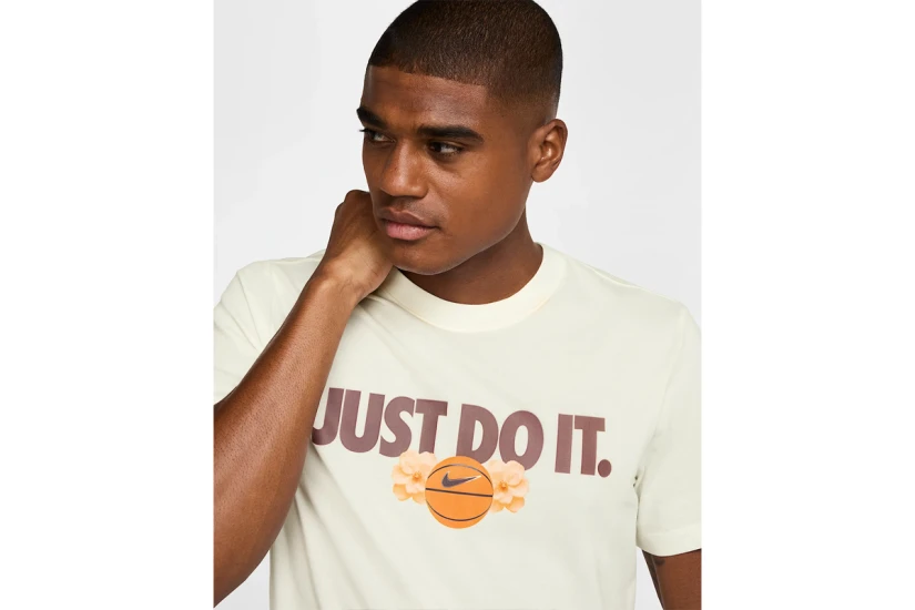 Nike Dri-FIT Ανδρικό Κοντομάνικο T-Shirt Εκρού