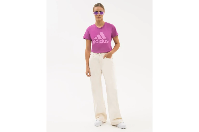 Adidas Performance Essentials Logo Γυναικείο Κοντομάνικο T-Shirt Φούξια, Ροζ