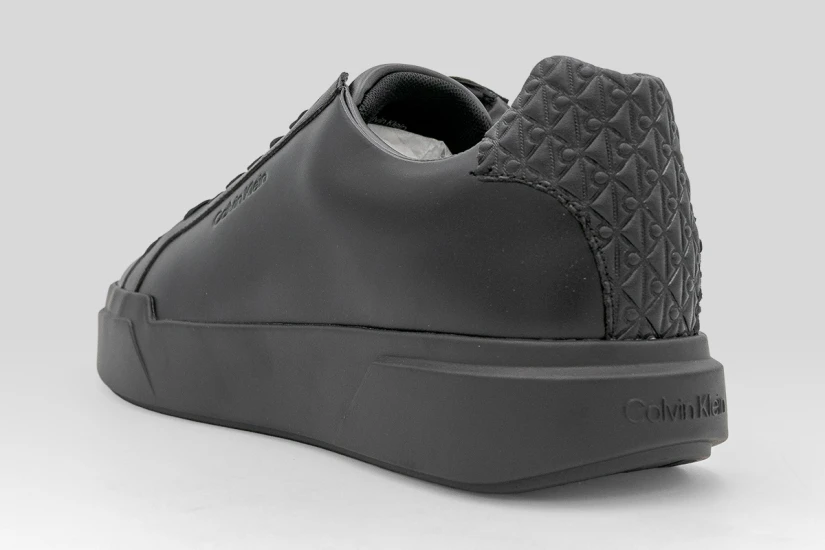 Calvin Klein Avenue  Smooth Leather Logo Ανδρικά Sneakers Μαύρα