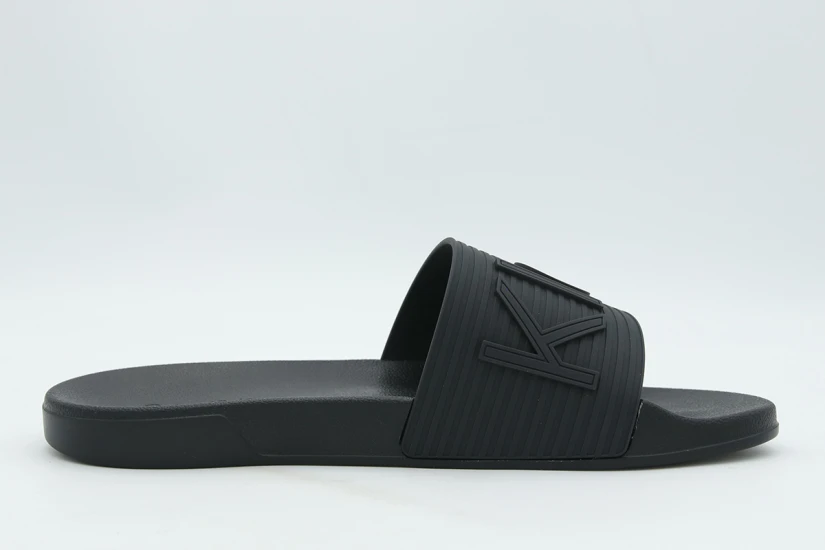 Calvin Klein Nemo - Contoured Emblem Logo Sliders Ανδρικές Παντόφλες Μαύρες