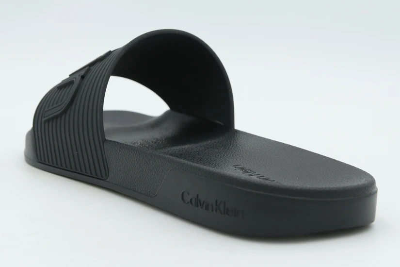Calvin Klein Nemo - Contoured Emblem Logo Sliders Ανδρικές Παντόφλες Μαύρες