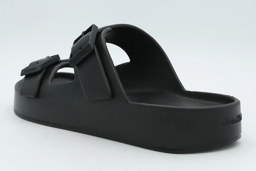 Calvin Klein Paco - Contoured Buckle Ανδρικά Σανδάλια Μαύρα