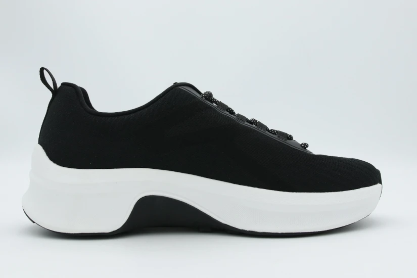 Calvin Klein Chunky Run Lacesock Stripe Ανδρικά Sneakers Μαύρα, Λευκά