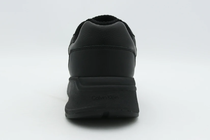 Calvin Klein Leather Chunky Dad Ανδρικά Sneakers Μαύρα
