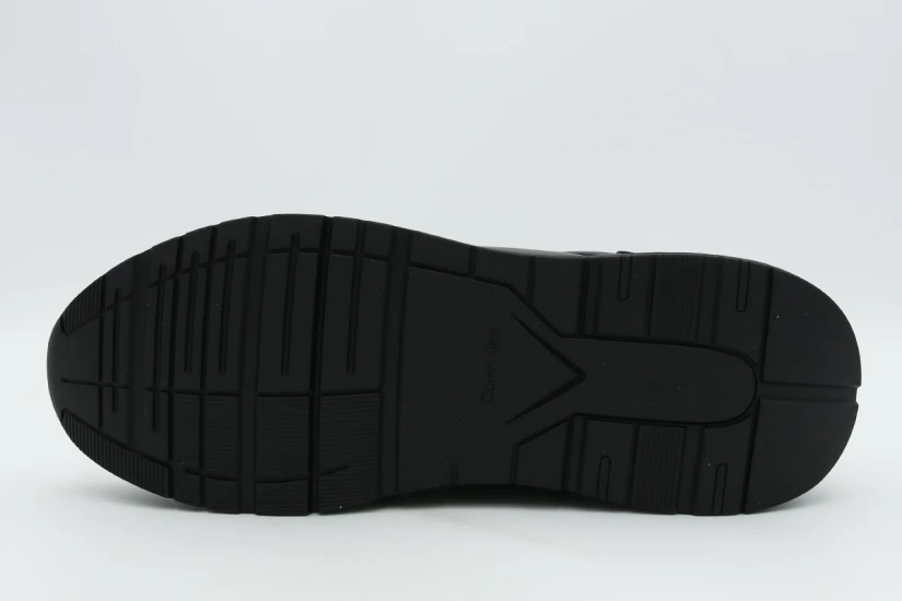 Calvin Klein Leather Chunky Dad Ανδρικά Sneakers Μαύρα