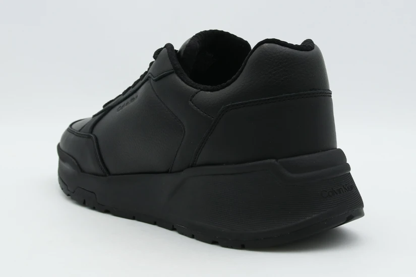 Calvin Klein Leather Chunky Dad Ανδρικά Sneakers Μαύρα