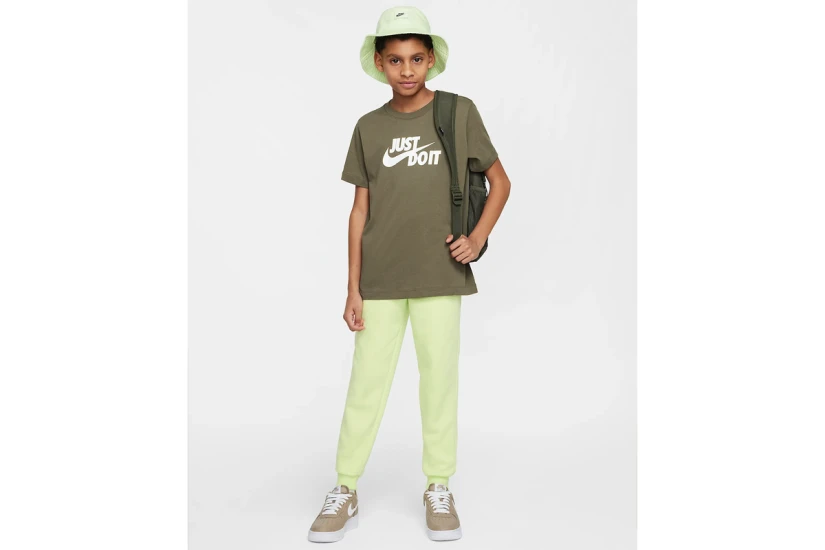 Nike Sportswear Παιδικό Κοντομάνικο T-Shirt Χακί, Λευκό