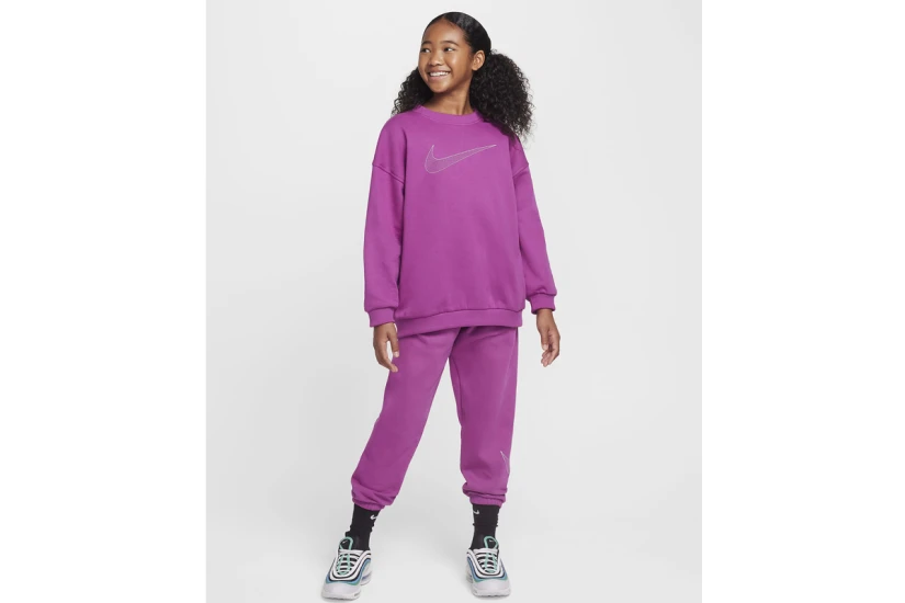 Nike Sportswear Club Fleece Παιδικό Φούτερ με Λαιμόκοψη Μωβ