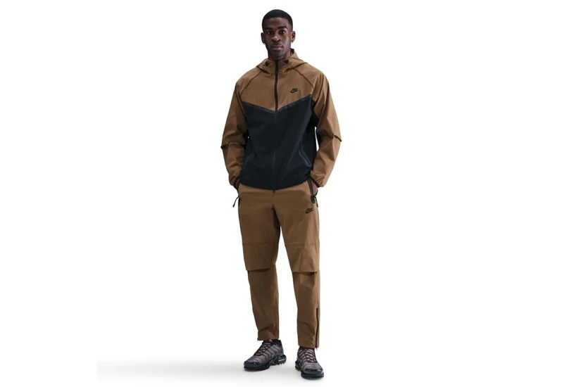 Nike Tech Ανδρικό Παντελόνι Φόρμας Καφέ, Μαύρο