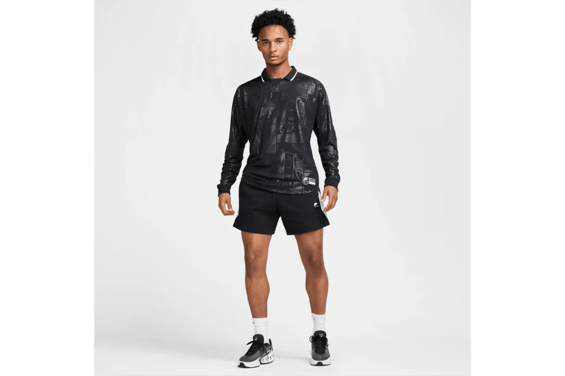 Nike Air Ανδρική Μακρυμάνικη Μπλούζα Polo Μαύρη