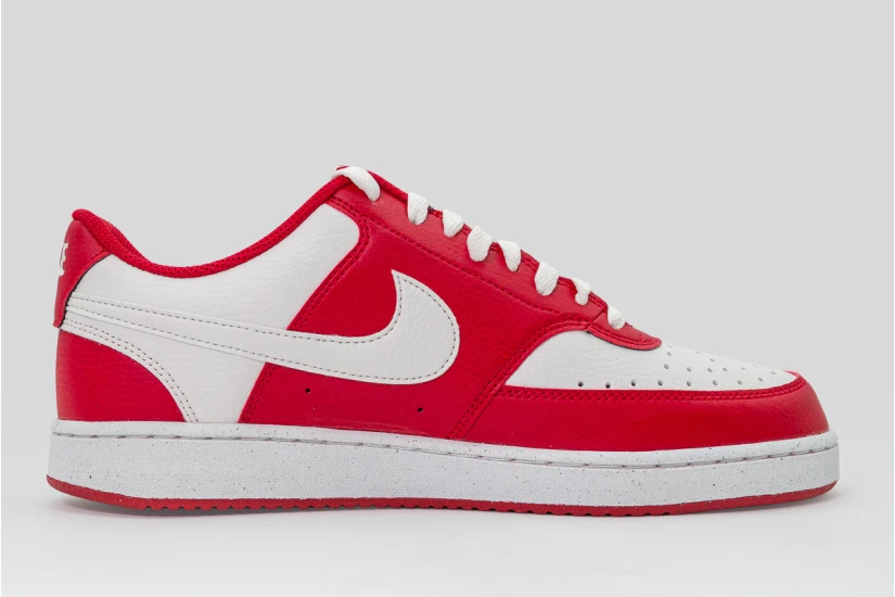 Nike Court Vision Low Ανδρικά Sneakers Κόκκινα, Λευκά