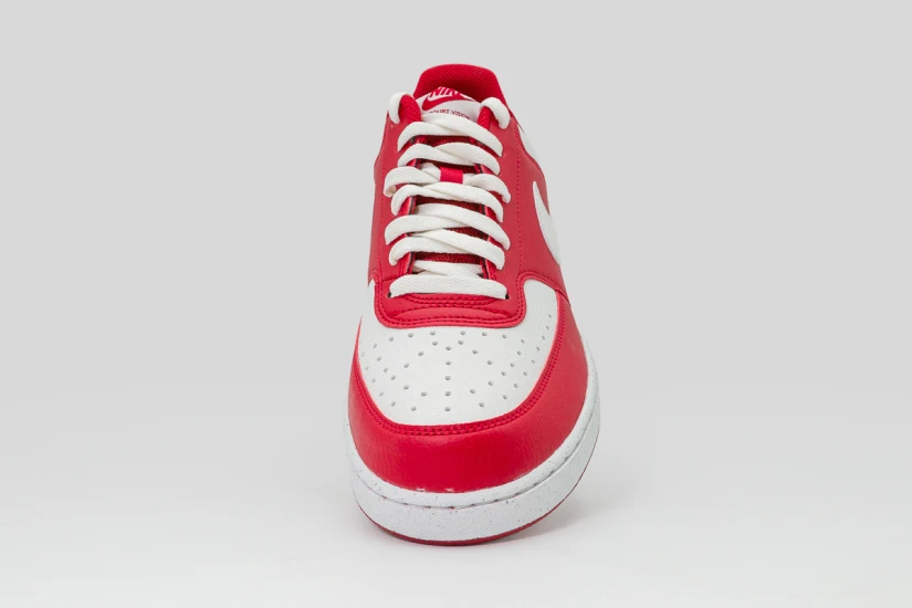 Nike Court Vision Low Ανδρικά Sneakers Κόκκινα, Λευκά