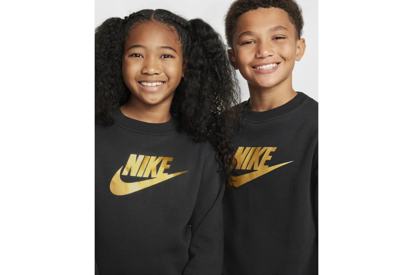 Nike Sportswear Club Fleece Παιδικό Φούτερ με Λαιμόκοψη Μαύρο