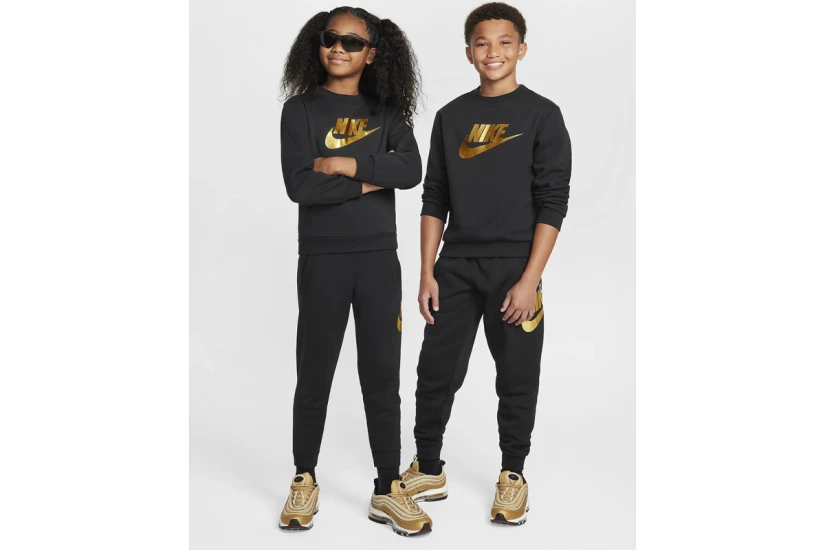 Nike Sportswear Club Fleece Παιδικό Φούτερ με Λαιμόκοψη Μαύρο