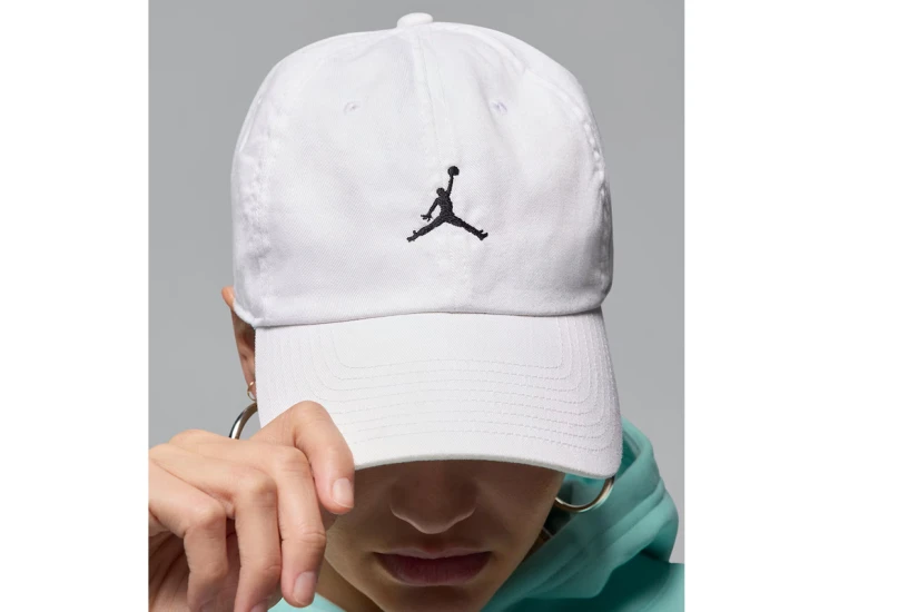 Jordan Club Unstructured Curved-Bill Καπέλο Strapback Λευκό