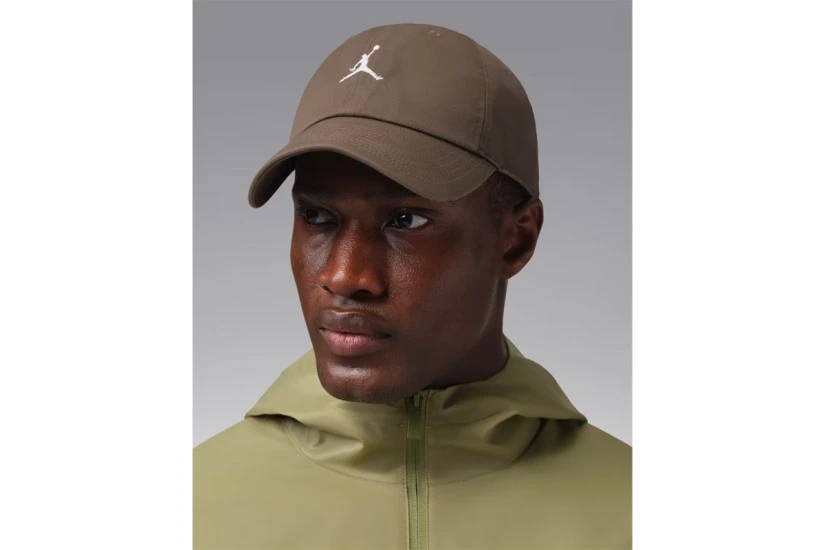 Jordan Club Unstructured Curved-Bill Unisex Καπέλο Strapback Καφέ, Λευκό