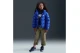 Nike Therma-Fit Παιδικό Μπουφάν Puffer με Κουκούλα Μπλε