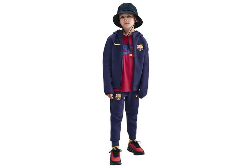 Nike F.C. Barcelona Tech Fleece Παιδικό Παντελόνι Φόρμας Μωβ