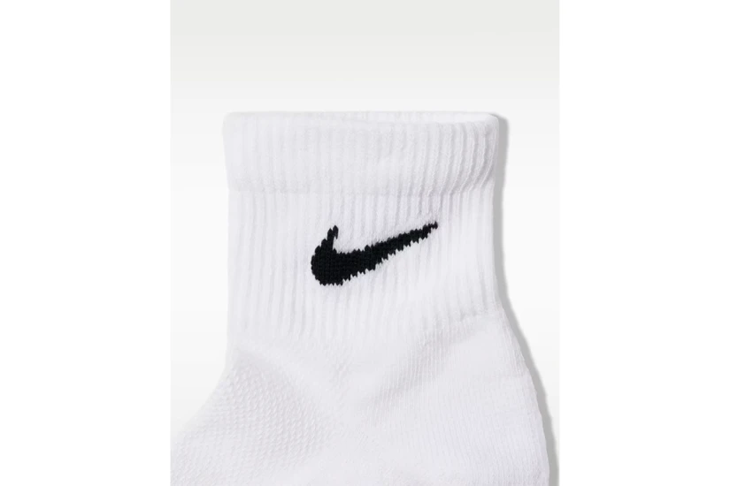 Nike Everyday Elevated Ανδρικές Κάλτσες μέχρι τον Αστράγαλο Λευκές 3 Ζευγάρια