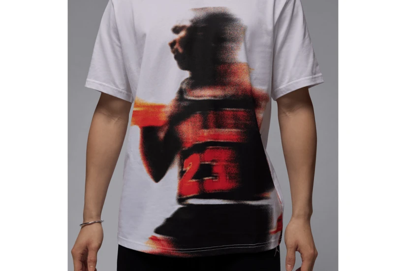 Jordan Sport Dri-Fit Ανδρικό Κοντομάνικο T-Shirt Λευκό, Μαύρο, Κόκκινο