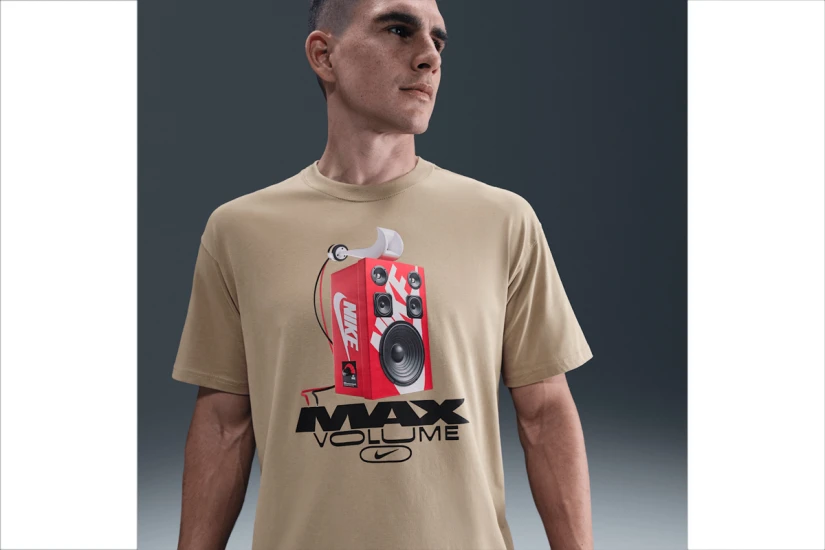 Nike Sportswear Max90 Ανδρικό Κοντομάνικο T-Shirt Μπεζ