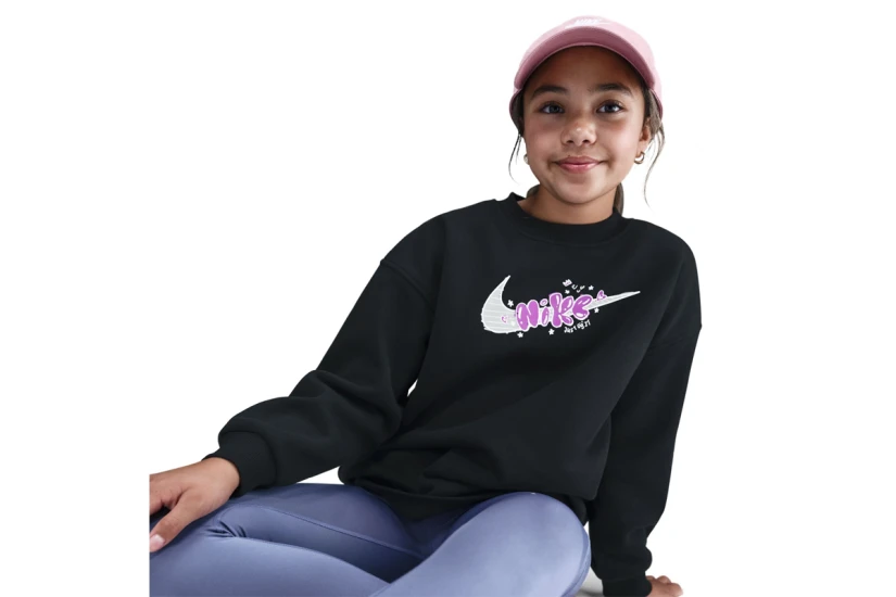 Nike Sportswear Club Παιδική Μακρυμάνικη Μπλούζα Μαύρη