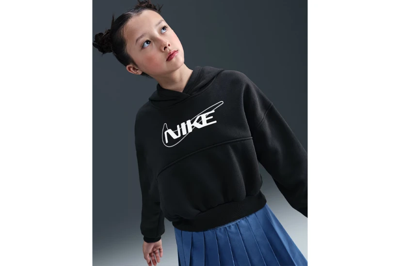 Nike Sportswear Club Fleece Παιδικό Φούτερ με Κουκούλα Μαύρο