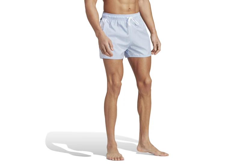 Adidas Performance 3-Stripes CLX Ανδρικό Μαγιό Σορτς Σιέλ, Λευκό