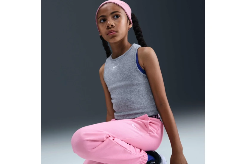 Nike Pro Fleece Dri-FIT Παιδικό Παντελόνι Φόρμας Ροζ