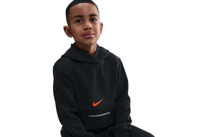 Nike Sportswear Club Fleece Παιδικό Φούτερ με Κουκούλα Μαύρο