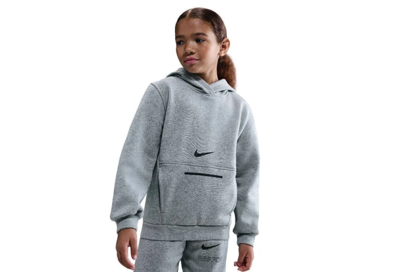 Nike Sportswear Club Fleece Παιδικό Φούτερ με Κουκούλα Γκρι