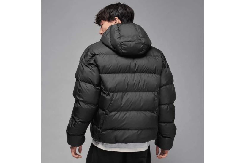 Jordan Brooklyn Therma-Fit Ανδρικό Μπουφάν Puffer με Κουκούλα Μαύρο