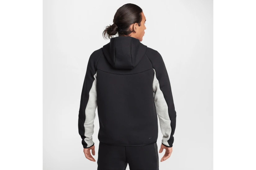 Nike Tech Fleece Windrunner Ανδρική Ζακέτα με Κουκούλα Μαύρη, Γκρι