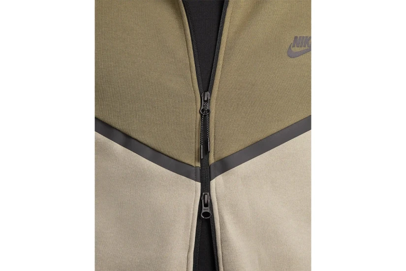 Nike Tech Fleece Windrunner Ανδρική Ζακέτα με Κουκούλα Χακί, Λαδί