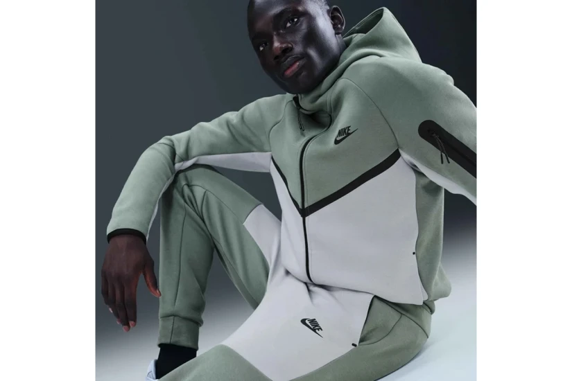 Nike Tech Fleece Ανδρικό Παντελόνι Φόρμας Πράσινο, Γκρι