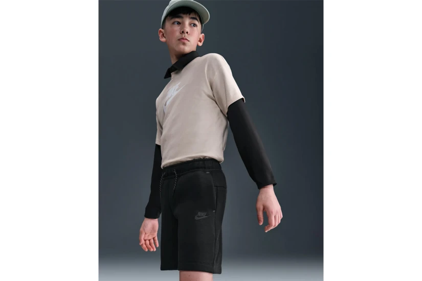 Nike Sportswear Tech Fleece Παιδική Αθλητική Βερμούδα Μαύρη