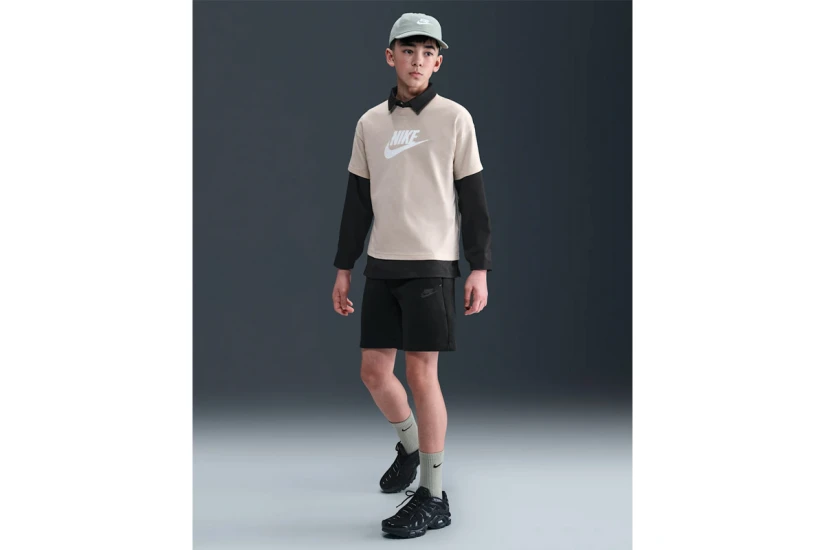 Nike Sportswear Tech Fleece Παιδική Αθλητική Βερμούδα Μαύρη