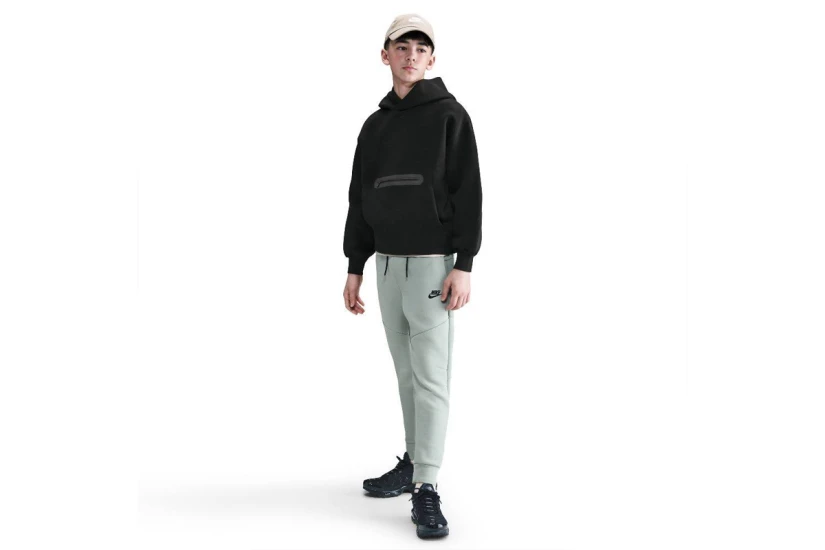 Nike Sportswear Tech Fleece Παιδικό Φούτερ με Κουκούλα Μαύρο