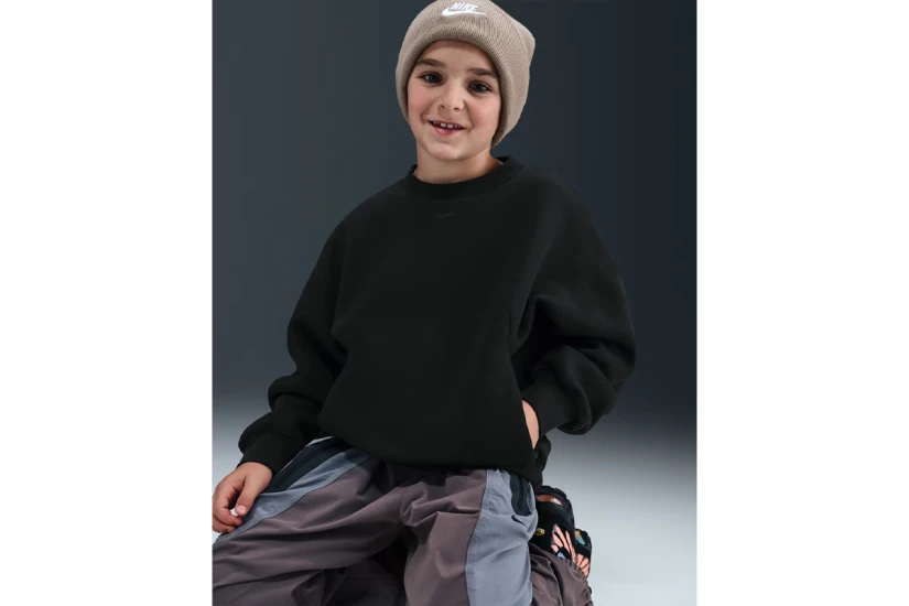 Nike Sportswear Tech Fleece Παιδική Μακρυμάνικη Μπλούζα Μαύρη