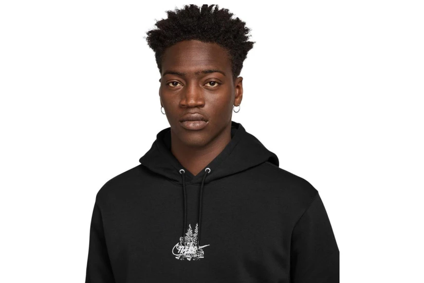 Nike Sportswear Club Fleece Ανδρικό Φούτερ με Κουκούλα Μαύρο