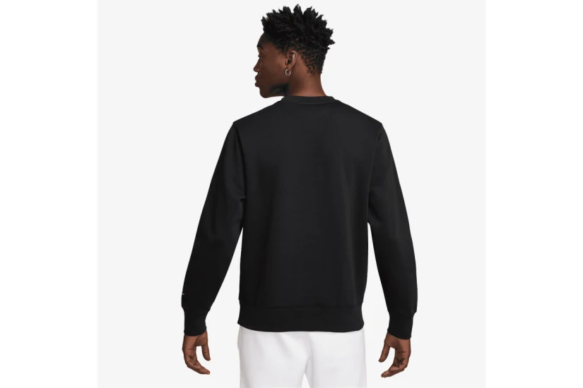 Nike Reissue Club Fleece Ανδρική Μακρυμάνικη Μπλούζα με Λαιμόκοψη Μαύρη