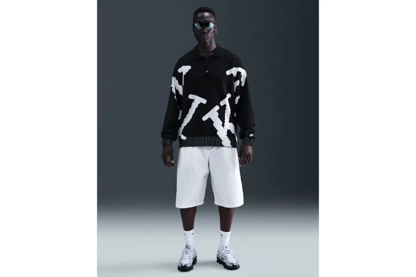 Nike Sportswear Club Rugby Ανδρικό Πουλόβερ Μαύρο, Λευκό