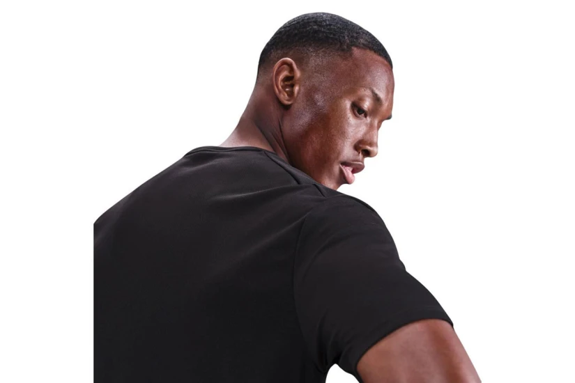 Nike Miler Dri-FIT UV Running Ανδρικό Κοντομάνικο T-Shirt Μαύρο