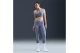 Nike Pro Mid-Rise Dri-FIT Γυναικείο Μακρύ Κολάν Μωβ