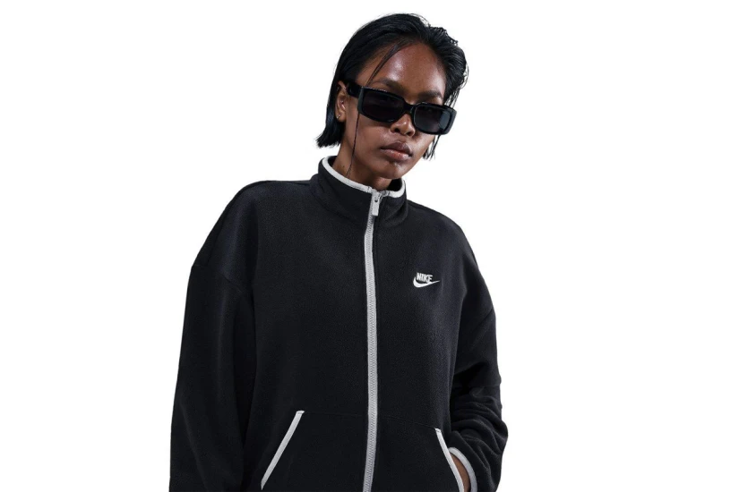 Nike Sportswear Club Fleece Loose Cozy Γυναικεία Ζακέτα Fleece Μαύρη