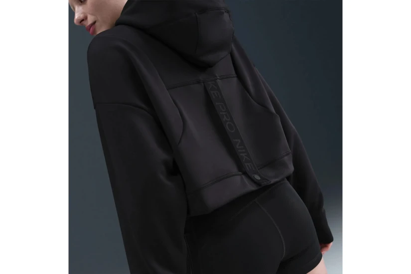 Nike Pro Therma-Fit Fleece Γυναικείο Φούτερ με Κουκούλα Μαύρο