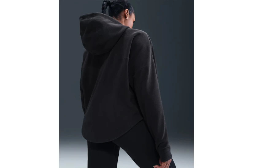 Nike One Therma-Fit Γυναικεία Ζακέτα Fleece Μαύρη