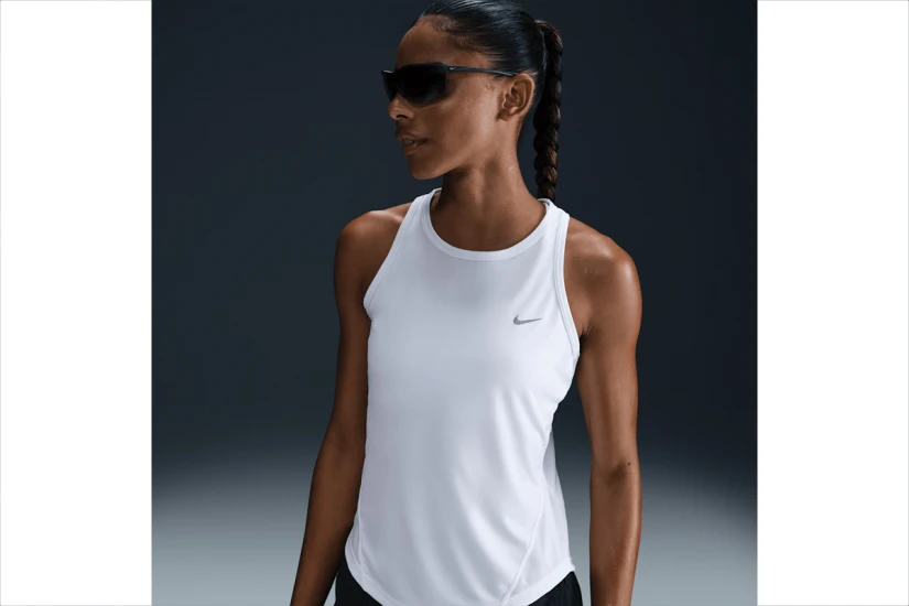 Nike Tempo Dri-Fit Γυναικεία Αμάνικη Μπλούζα Λευκή