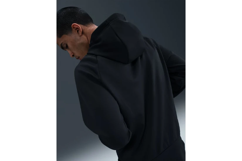 Nike Therma-Fit Fleece Ανδρικό Φούτερ με Κουκούλα Μαύρο